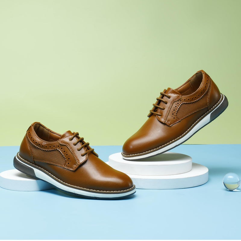Bruno Marc Boy's Casual Dress Oxford Comfort Uniform Formal Sneaker Shoes,Size 5 Big Kid,Brown,SBOX2352K - Image 3