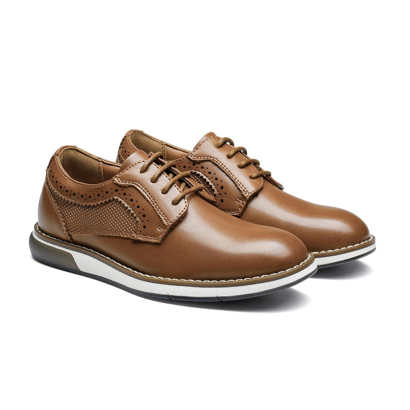 Bruno Marc Boy's Casual Dress Oxford Comfort Uniform Formal Sneaker Shoes,Size 5 Big Kid,Brown,SBOX2352K - Image 5