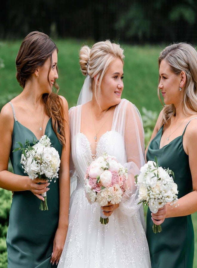Your Always Charm Bridesmaid Proposal Gifts Maid of Honor Proposal Bridesmaids Gift Cz Pendnat Non Tarnish for Women Wedding Bridesmaids Dress Jewelry Set - Image 3