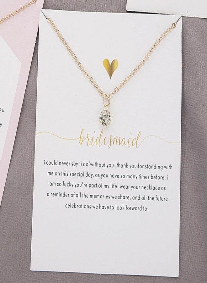 Your Always Charm Bridesmaid Proposal Gifts Maid of Honor Proposal Bridesmaids Gift Cz Pendnat Non Tarnish for Women Wedding Bridesmaids Dress Jewelry Set - Image 5