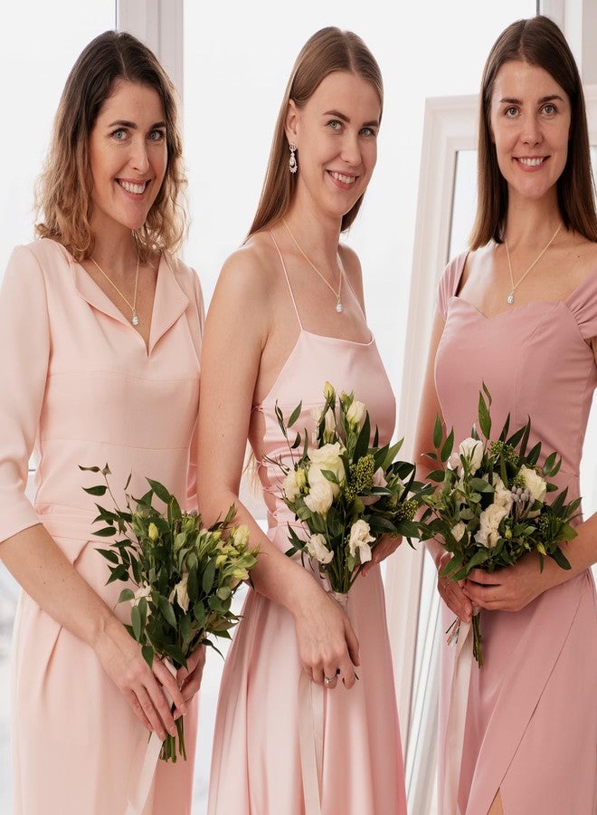 Your Always Charm Bridesmaid Proposal Gifts Maid of Honor Proposal Bridesmaids Gift Cz Pendnat Non Tarnish for Women Wedding Bridesmaids Dress Jewelry Set - Image 4