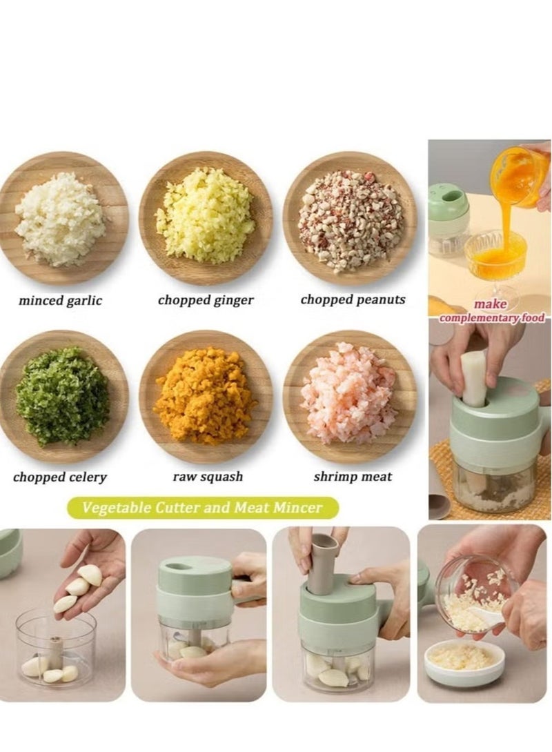 Raxoom 4 in 1 Handheld Electric Vegetable Cutter Set, Vegetable Chopper, Garlic Slicer, Onion Chopper, Electric Food Chopper, Mini Food Slicer and Chopper. - Image 4