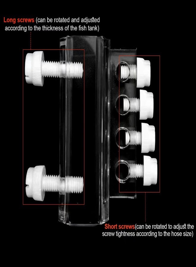 Saricho Aquarium dosing pump tubing holder Fixture,Dosing tubing holder for aquarium air pump accesories，Acrylic dosing container tube fixture holder for dosing pump（1 or 2 Pieces Pack） (2 Pieces Pack) - Image 4