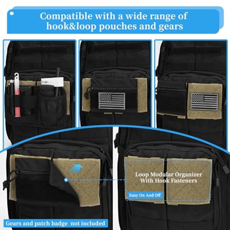 MOLLE Patch Panel 16 Slots Hook And Loop Tactical Patch Display - Heavy-Duty Lightweight Adapter Board For Gear Customization - Image 4