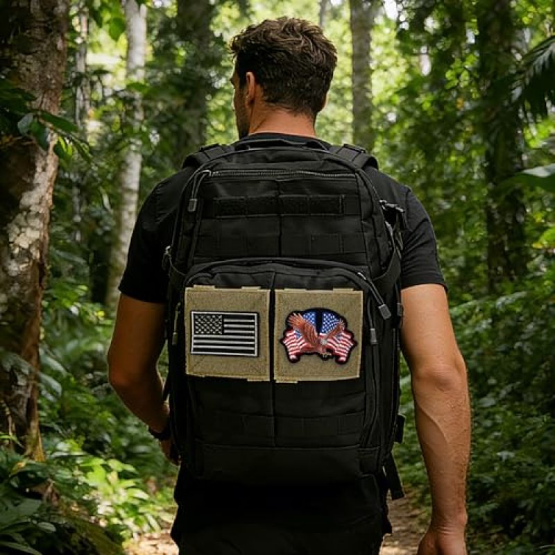 MOLLE Patch Panel 16 Slots Hook And Loop Tactical Patch Display - Heavy-Duty Lightweight Adapter Board For Gear Customization - Image 5