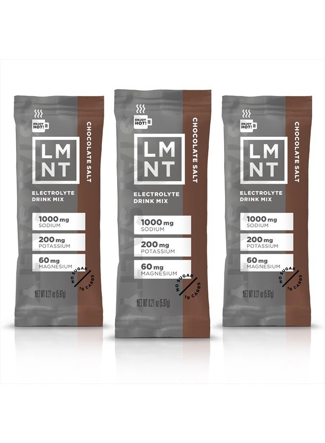Elemental Labs LMNT Hot Chocolate and Coffee Mixer - Chocolate Salt Electrolytes | Hydration Powder Packets | No Sugar or Artificial Ingredients | Keto & Paleo Friendly | 30 Sticks  - Image 1