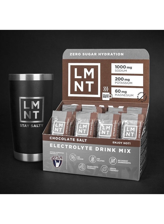 Elemental Labs LMNT Hot Chocolate and Coffee Mixer - Chocolate Salt Electrolytes | Hydration Powder Packets | No Sugar or Artificial Ingredients | Keto & Paleo Friendly | 30 Sticks  - Image 3
