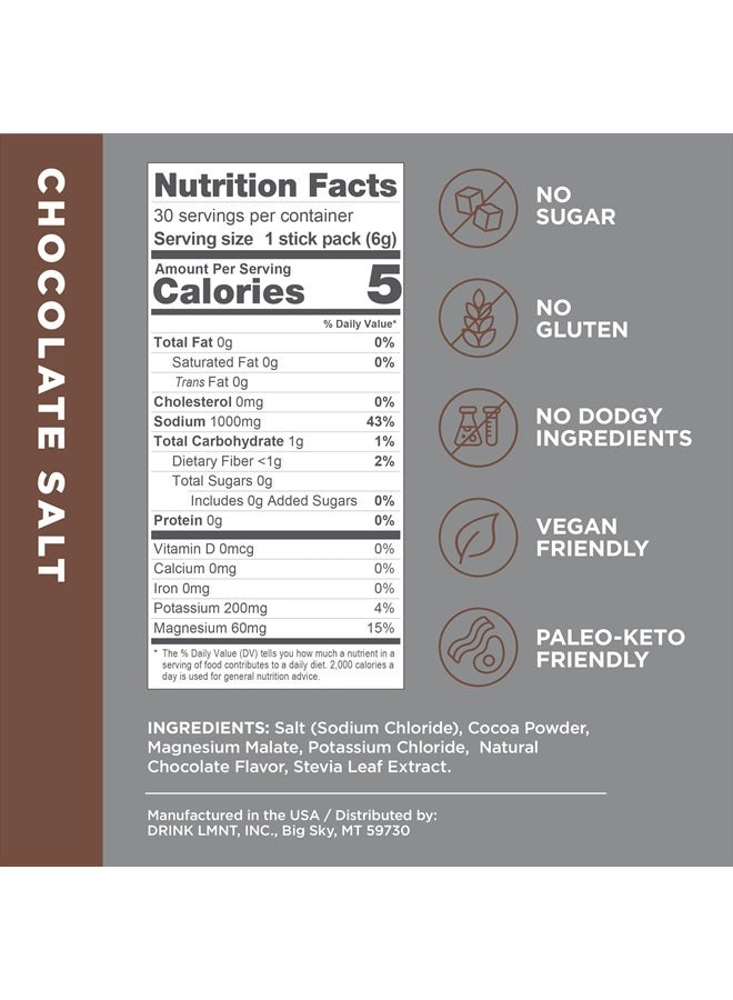 Elemental Labs LMNT Hot Chocolate and Coffee Mixer - Chocolate Salt Electrolytes | Hydration Powder Packets | No Sugar or Artificial Ingredients | Keto & Paleo Friendly | 30 Sticks  - Image 2