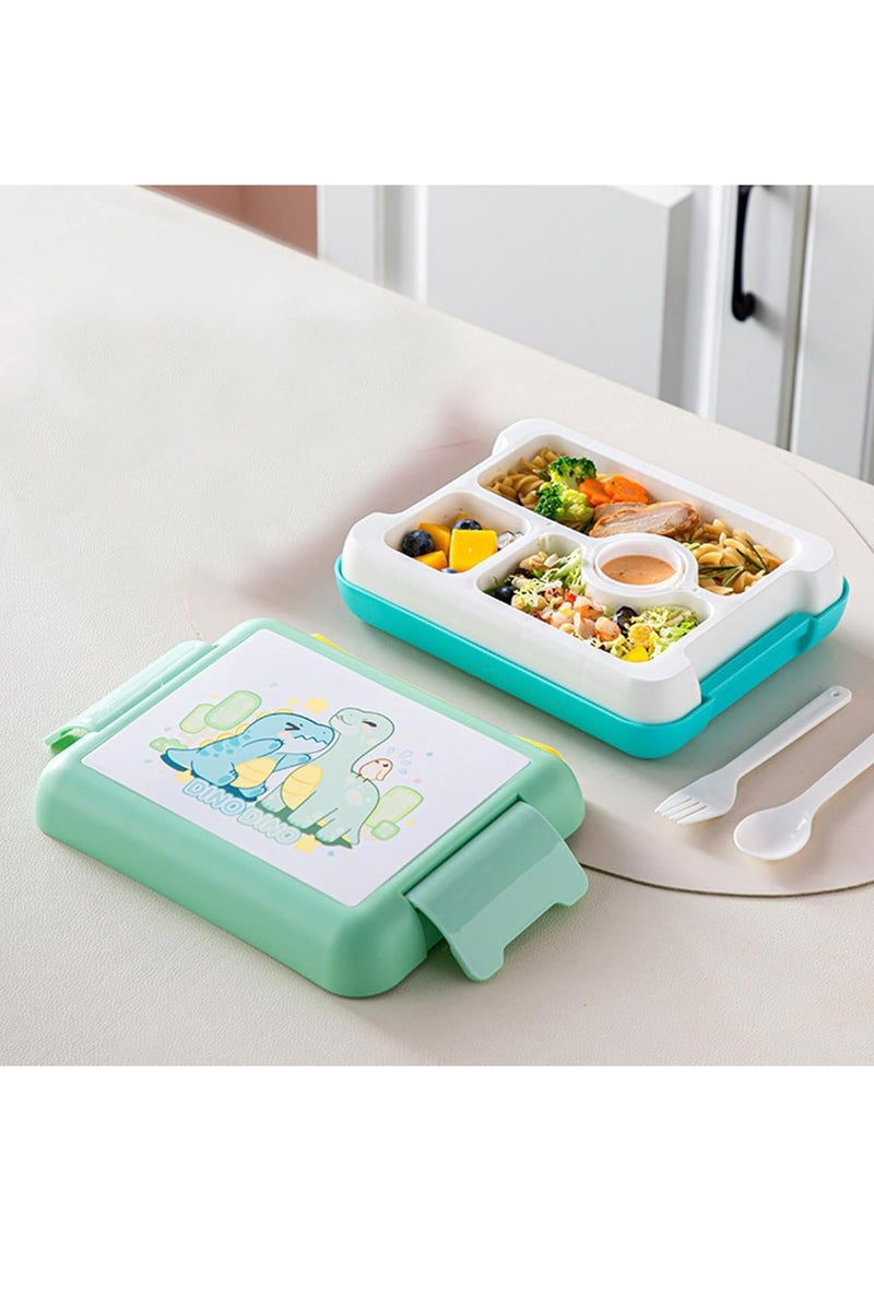 Oasisgalore Dinosaur Cartoon Leakproof Lunch Box - Food Storage Containers for Lunch, Food Grade for Children, Teens  - Image 1