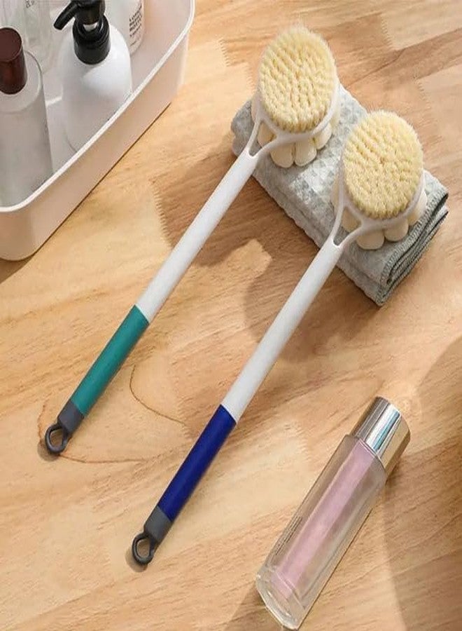 BLISSBORN 2-in-1 Body Bathing Brush with Soft Bristle and Loofah Body Back Scrubber Brush Massage Brushbath Scrubber Exfoliating and Cleansing - Long Handle Shower Bath Brush for Smooth, Glowing Skin - Image 5