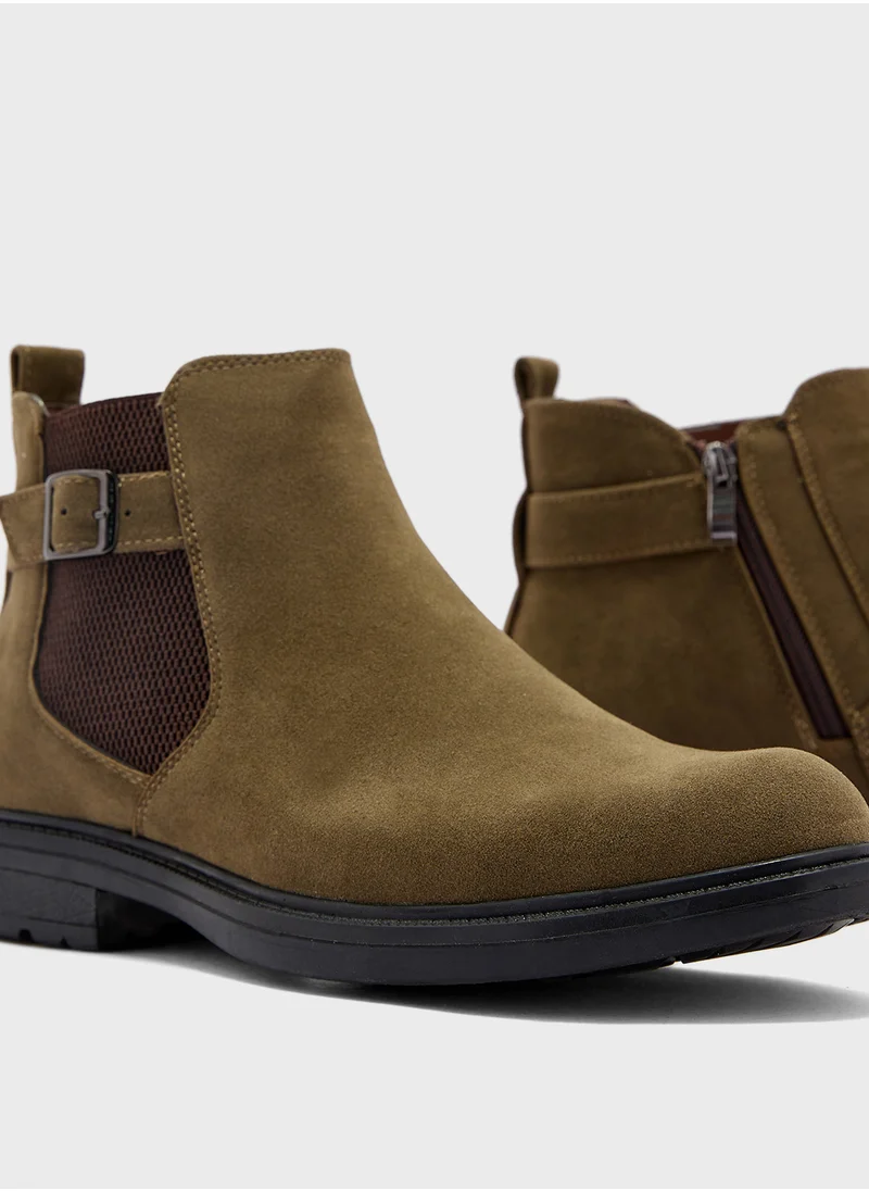 Robert Wood Suede Casual Chelsea Boots