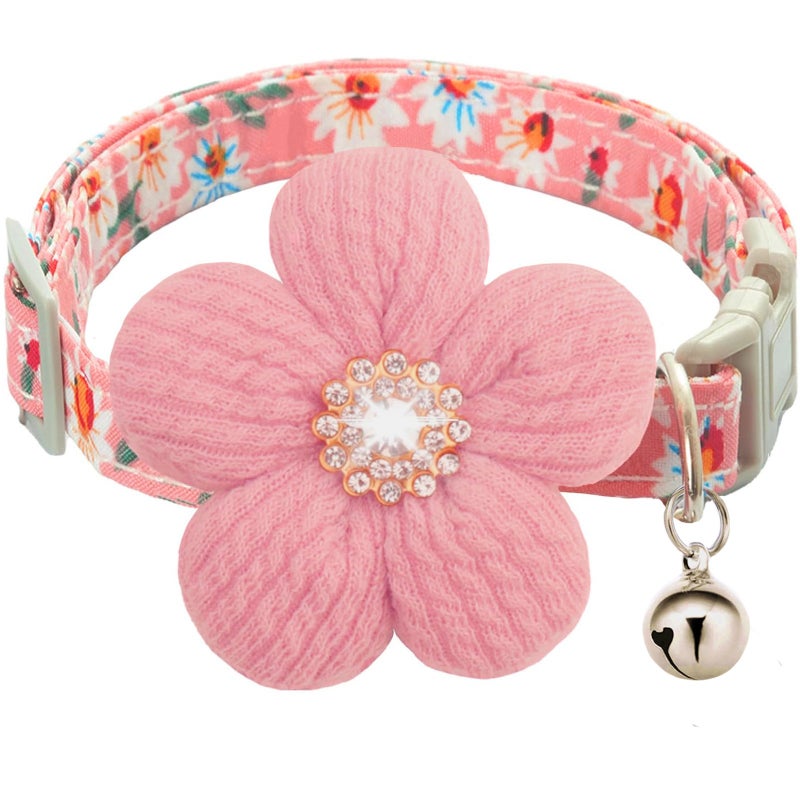 Pet Accessories Shiny Rhinestones Pet Collars Exquisite Necklaces Dog Collars Small and Medium Dogs Floral Cat Collars - Image 1