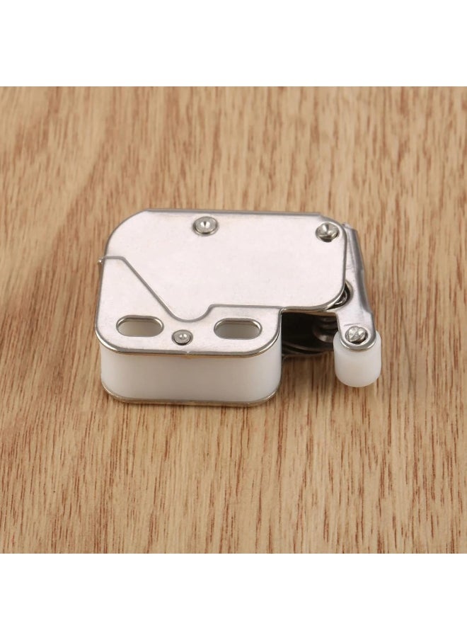 Biella Biellaâ„¢ 2Pcs Automatic Spring Snap System Push-in Touch Lock Mini Tip Latch Cabinet Door Furniture Safety Lock  - Image 1