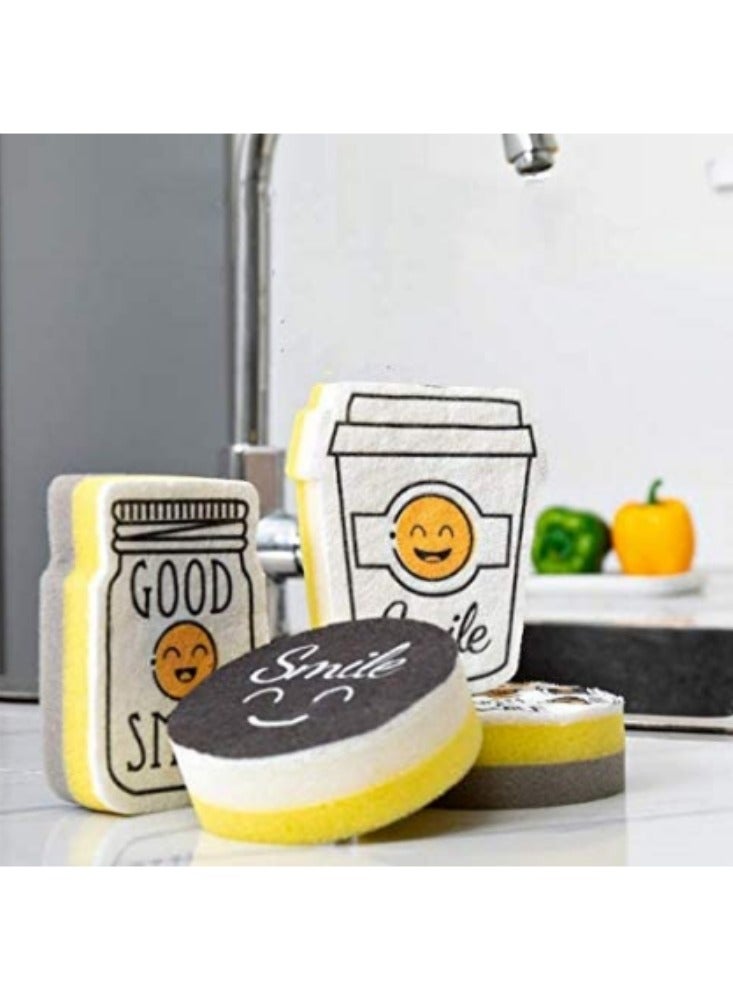 4 Pieces Dish Sponge - Fun Shape - Suitable for All Types of Utensils - Image 1
