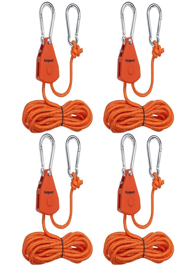 Ayaport Adjustable Rope Hanger Grow Light Hanger, 8Ft 1/8" Heavy Duty Plant Pulley Rope Tightener Ratchet Tie Down for Kayak, Tarp, Tent Tie Downs, Hanging Plants, Filters, Fans - Image 1