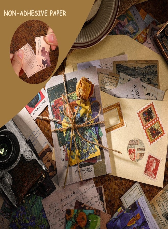 MITINU Scrapbook Supplies Pack (400 Pieces) for Art Journaling Bullet Junk Journal Supplies Planners DIY Vintage Stickers Craft Kits Notebook Collage Album Aesthetic Picture Frames (Nature&Art) - Image 3