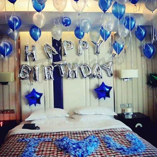 iPartycool 50Pcs Happy Birthday Balloon Decorations, 3D Premium Reusable Aluminum Foil Birthday Banner and Ecofriendly Big Star and Latex Balloons Set for Birthday Party Decorations and Supplies - Image 1