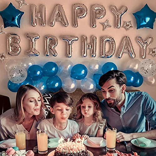 iPartycool 50Pcs Happy Birthday Balloon Decorations, 3D Premium Reusable Aluminum Foil Birthday Banner and Ecofriendly Big Star and Latex Balloons Set for Birthday Party Decorations and Supplies - Image 5