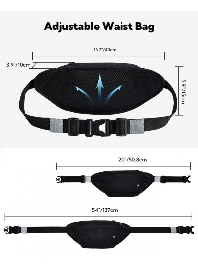 WATERFLY WATERFLY Fanny Pack Waist Bag: Large Crossbody Fannie Bum Belt Bag Hip Phanny Pack for Men Women Outdoor Sport Hiking Traveling Walking - Image 5