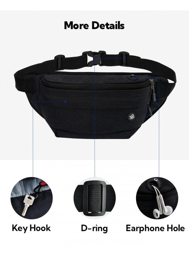WATERFLY WATERFLY Fanny Pack Waist Bag: Large Crossbody Fannie Bum Belt Bag Hip Phanny Pack for Men Women Outdoor Sport Hiking Traveling Walking - Image 4