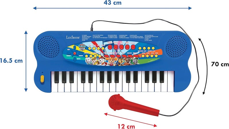 Lexibook PAW PATROL ELECTRONIC KEYBOARD W/MIC 32 KEYS - Image 2