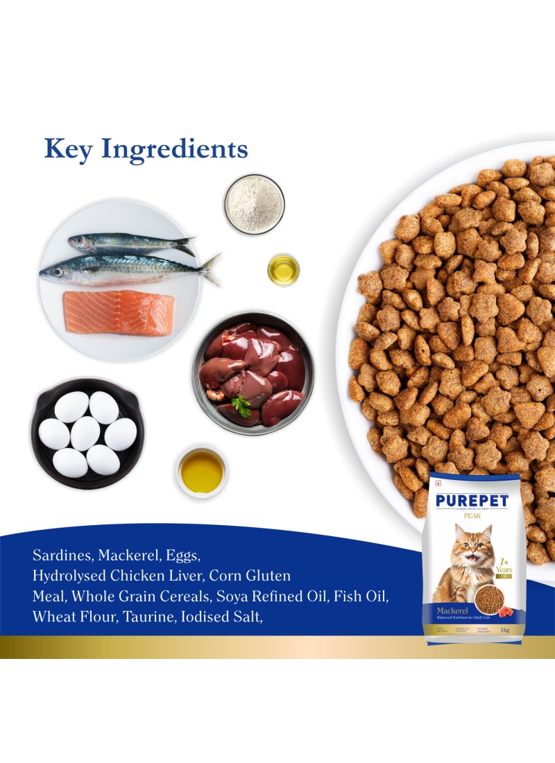 PUREPET Peak Dry Cat Food Mackerel - Image 3