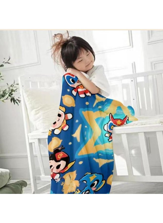 General - Baby and children's cartoon flannel thin blanket (warm and comfortable, suitable for sleep, game use) 70cm*100cm - 819 - Image 1