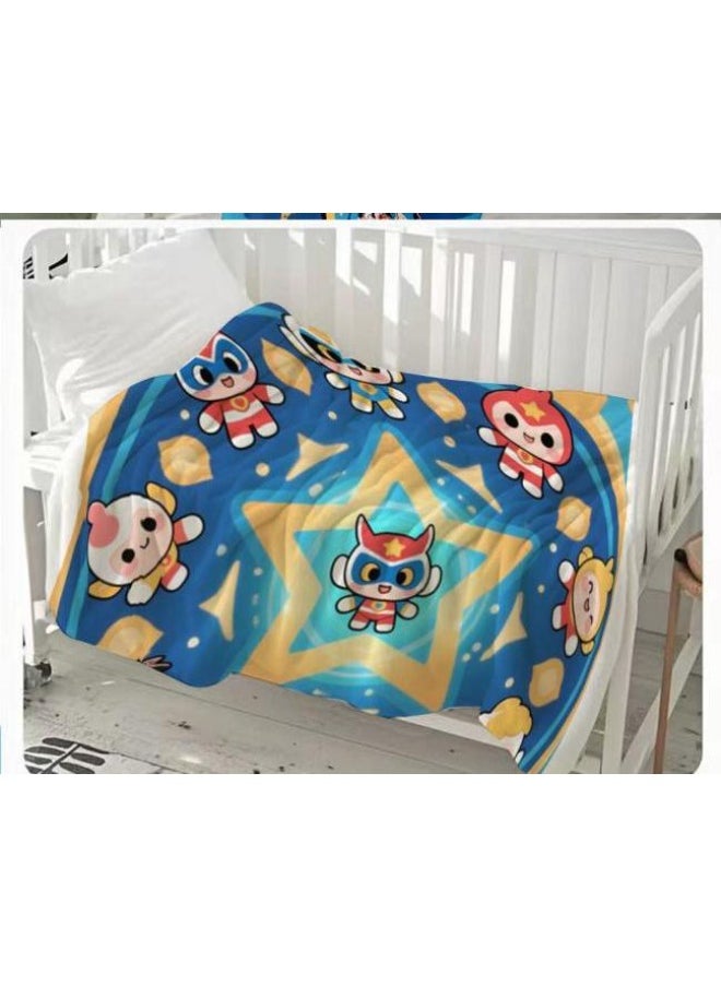 General - Baby and children's cartoon flannel thin blanket (warm and comfortable, suitable for sleep, game use) 70cm*100cm - 819 - Image 1