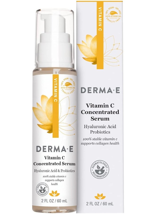 derma-e - Vitamin C Concentrated Serum With Hyaluronic Acid, Antioxidant Protection, Boots Hydration, Anti-Aging Properties, 2Oz - Image 1