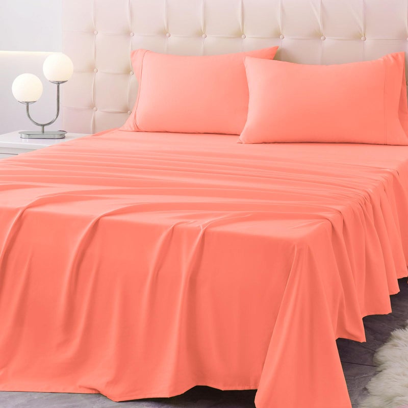 Homilay Full Size Bed Sheet Set - 4 Piece Soft Microfiber Sheets with Deep Pockets, Cooling Technology, and Wrinkle-Free Pillowcase. Hotel-Quality, Durable Bedding, Desert Flower - Image 1