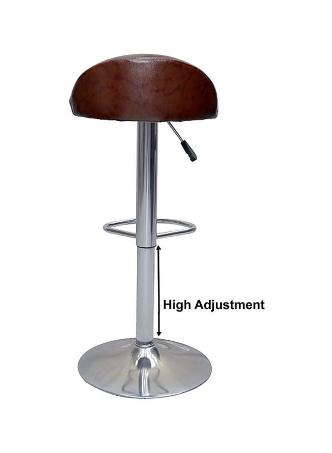 KARNAK 2-Pieces Barstool Chair PU Leather And Stainless Steel Base Adjustable Bar Stool Height 360° Swivel  - Image 3