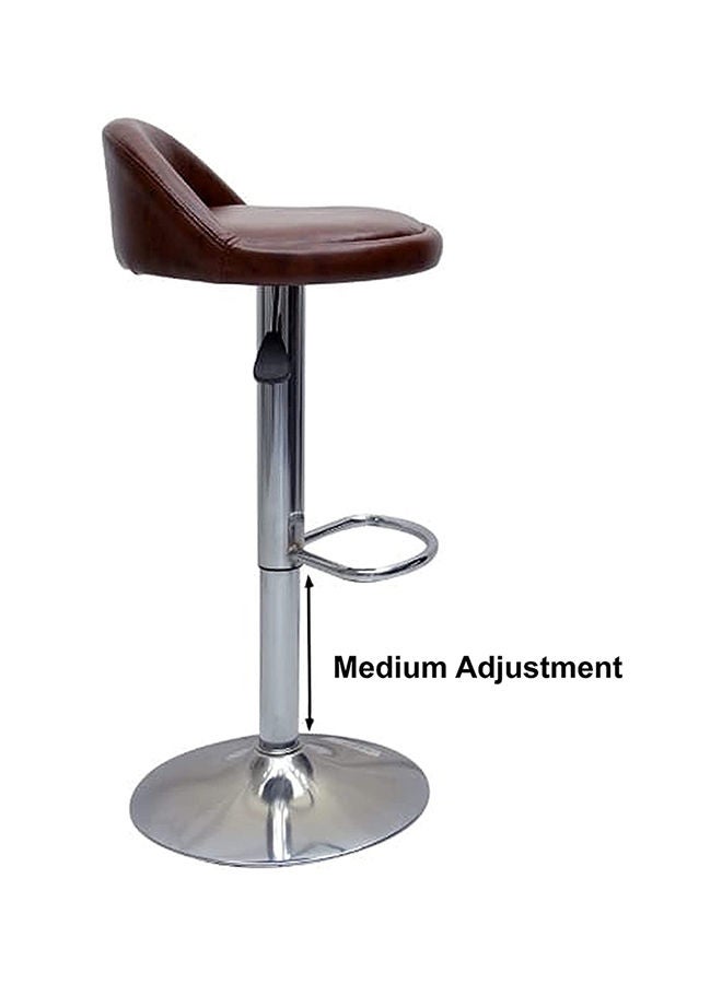 KARNAK 2-Pieces Barstool Chair PU Leather And Stainless Steel Base Adjustable Bar Stool Height 360° Swivel  - Image 2