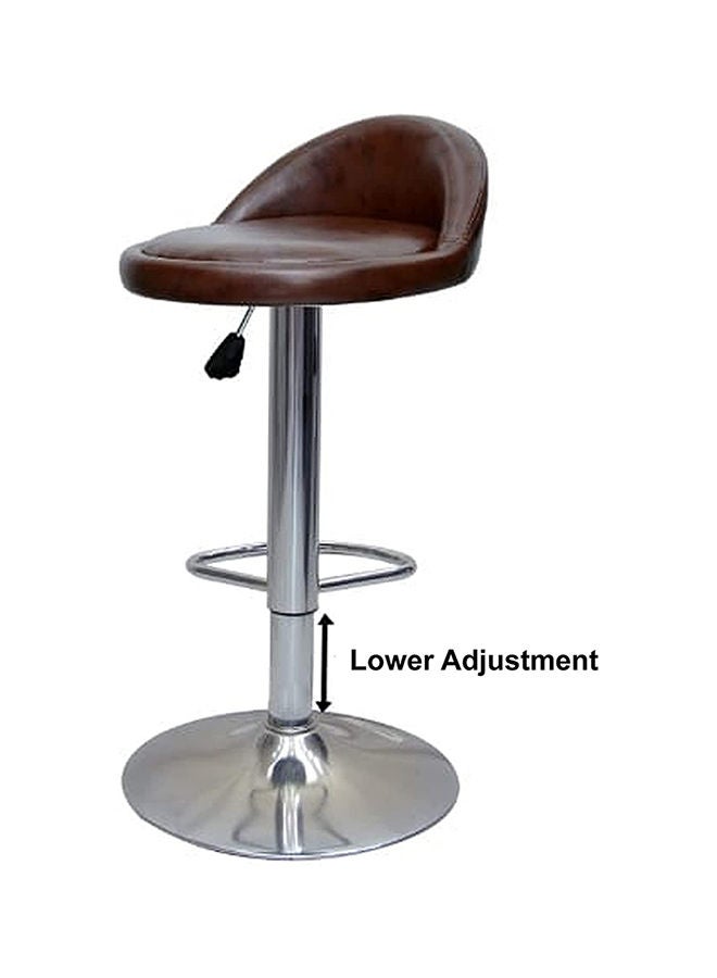 KARNAK 2-Pieces Barstool Chair PU Leather And Stainless Steel Base Adjustable Bar Stool Height 360° Swivel  - Image 1