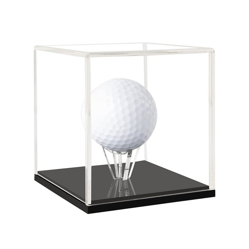Lymhy Golf Ball Display Stand Cube Holder Clear Acrylic Box Square Case Protected Cabinet Golf Rack Protection Storage Cover Collections (1) - Image 1
