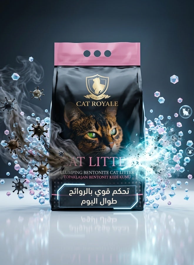 Cat Royale Clumping Cat Litter with Baby Powder Scent | 5L for Easy Cleaning & Calming Freshness - Image 3