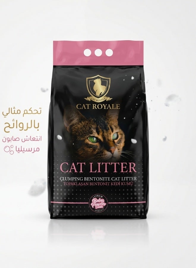 Cat Royale Clumping Cat Litter with Baby Powder Scent | 5L for Easy Cleaning & Calming Freshness - Image 1