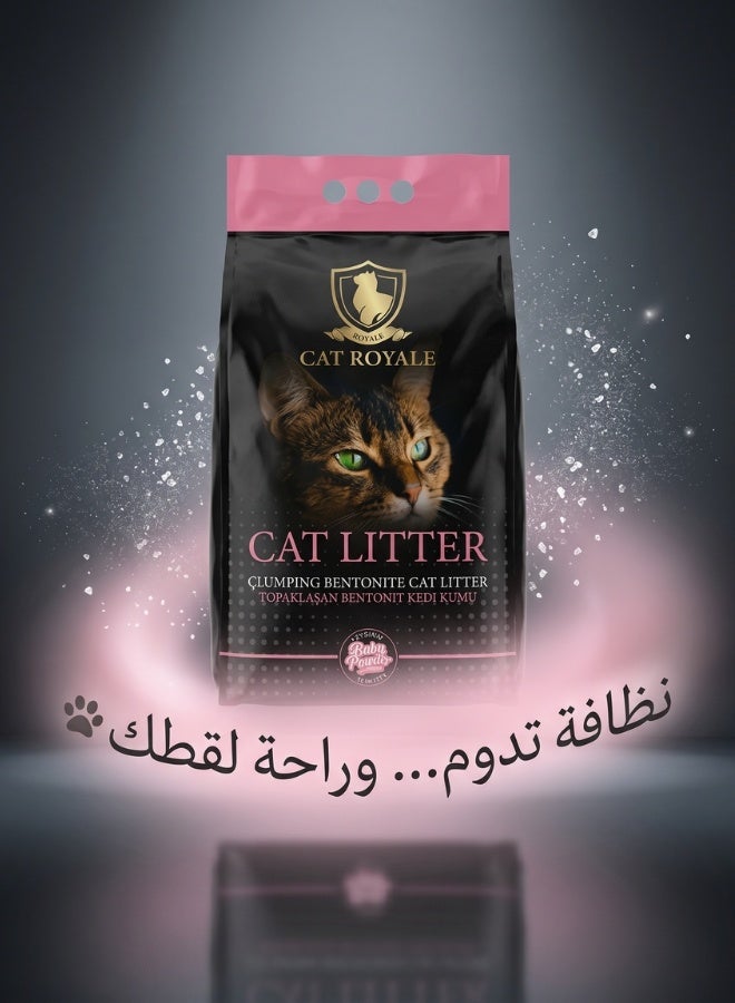 Cat Royale Clumping Cat Litter with Baby Powder Scent | 5L for Easy Cleaning & Calming Freshness - Image 4