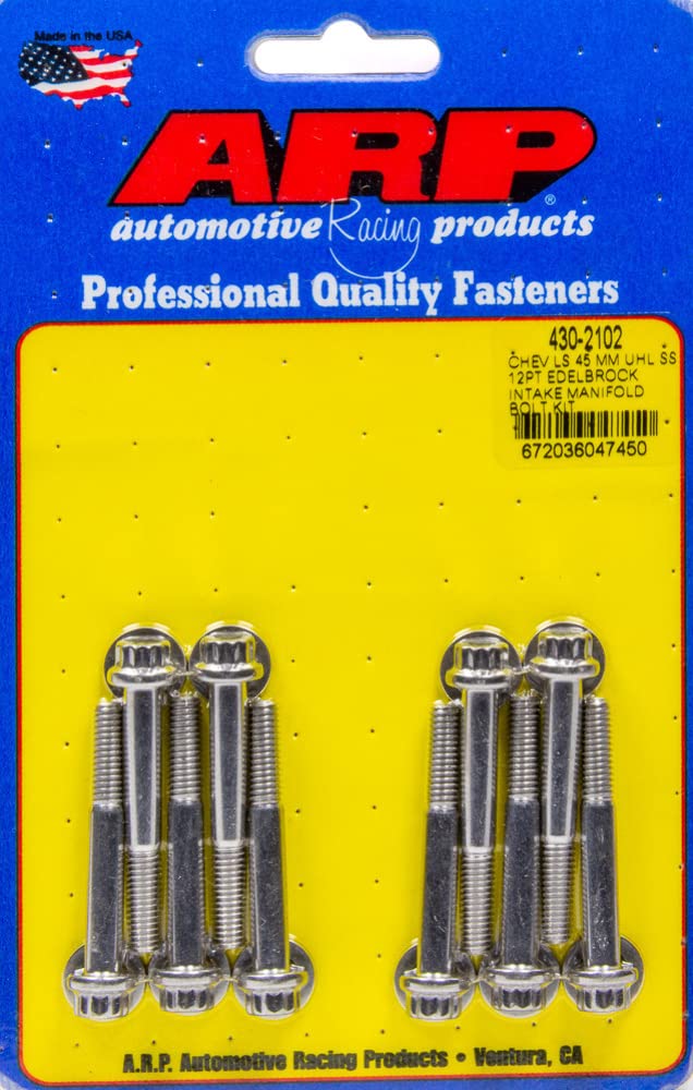 ARP 430-2102 Chevy LS 45mm UHL 12PT Edelbrock Intake Manifold - Image 1