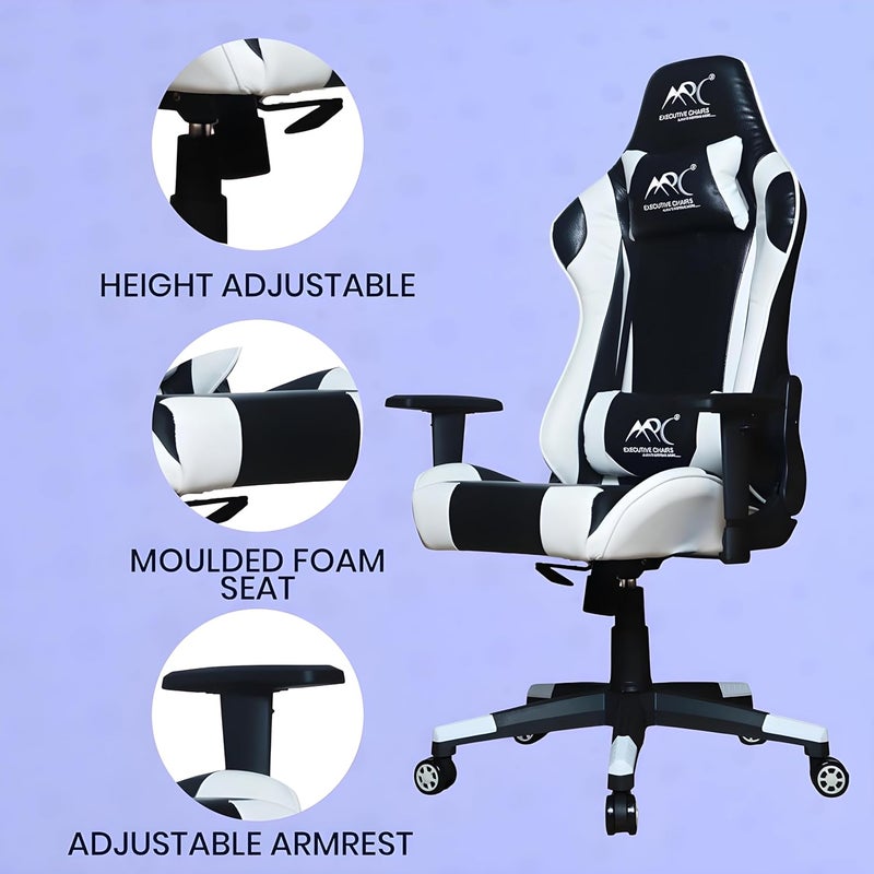 MRC EXECUTIVE CHAIRS ALWAYS INSPIRING MORE MRC EXECUTIVE CHAIRS ALWAYS INSPIRING MORE Metal Predator Gaming Chair Racing Style Ergonomic Premium High Back Revolving Computer ChairStudent Chair White - Image 4