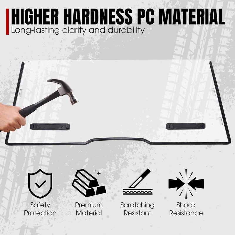 A & UTV PRO Front Full Vented Windshield for Yamaha Wolverine RMAX 2 1000/RMAX 4 1000 (2021-2025) - Clear Tough Hard Coated Window - Image 5
