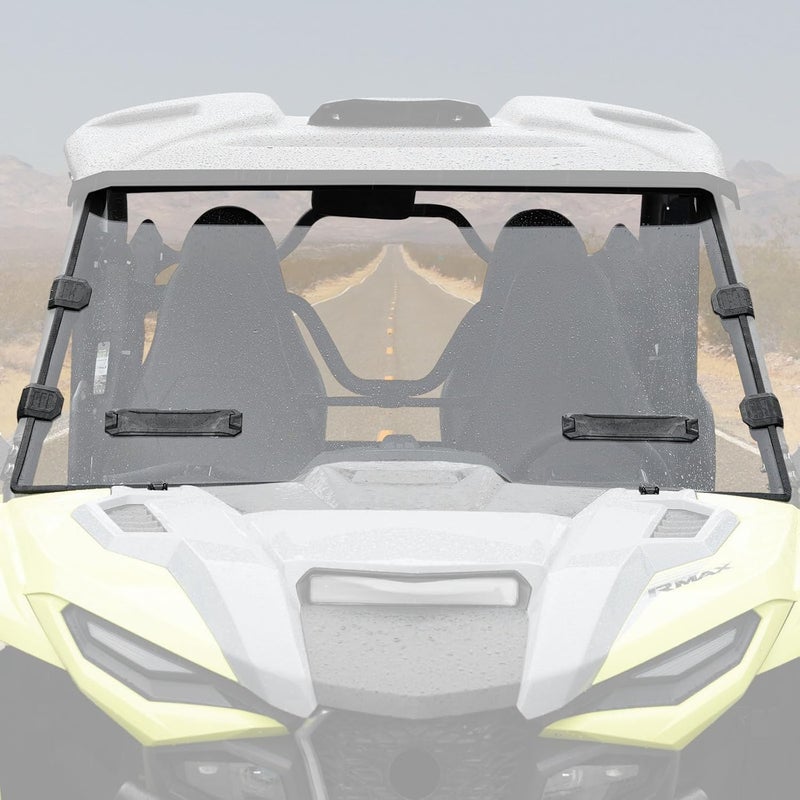 A & UTV PRO Front Full Vented Windshield for Yamaha Wolverine RMAX 2 1000/RMAX 4 1000 (2021-2025) - Clear Tough Hard Coated Window - Image 1