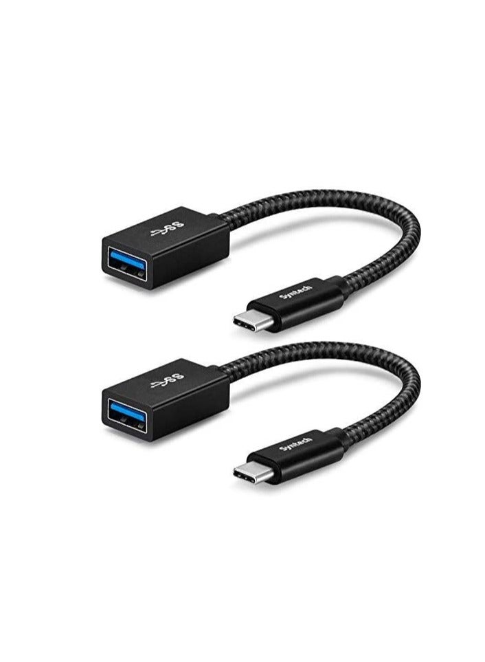 سينتيك محولات Syntech (حزمة من قطعتين) من USB-C إلى USB 3.0 - محول Type-C أنثى إلى USB 3.0 ذكر - يدعم خاصية OTG - متوافق مع iPad Air 2020 و MacBook Pro/Air 2019 - Image 1