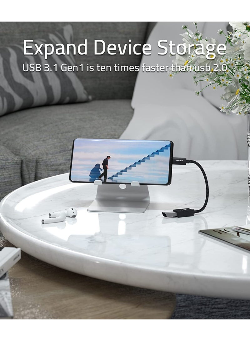 سينتيك محولات Syntech (حزمة من قطعتين) من USB-C إلى USB 3.0 - محول Type-C أنثى إلى USB 3.0 ذكر - يدعم خاصية OTG - متوافق مع iPad Air 2020 و MacBook Pro/Air 2019 - Image 2