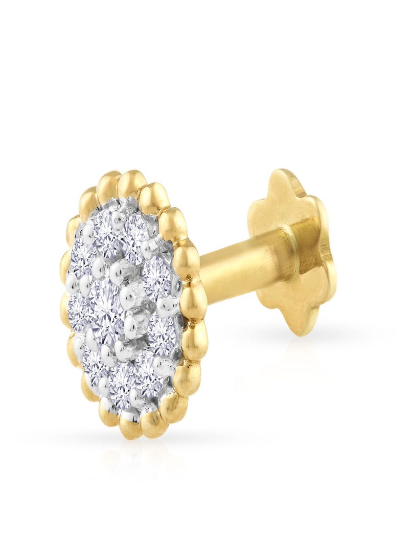 Malabar Gold and Diamonds 18 Karat 750 Purity Mine Diamond Nosepin for Womens MNGNNP0393 - Image 1