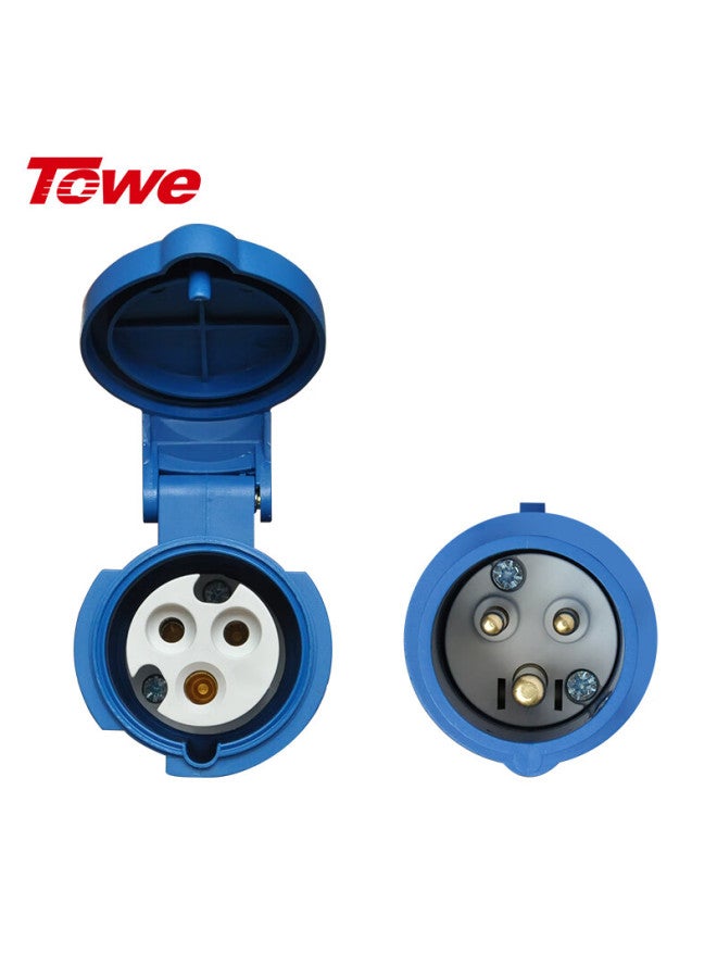 Towe 3-pin Industrial Connector, 16a Industrial Aviation Plug And Socket, Ip44 Male And Female Head Set Ips-ps316 - Image 3