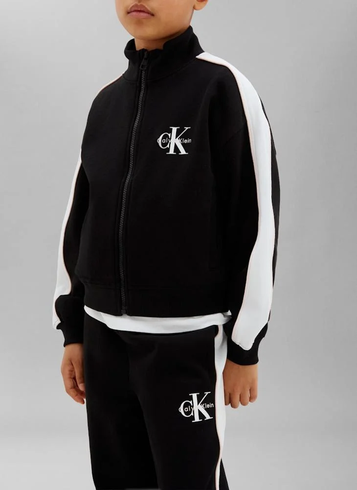 Calvin Klein Jeans Pvh Black Monologo Track Top And Joggers Set for Women | Best Price UAE