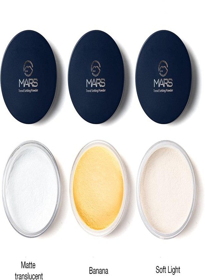 MARS Trend Setting Ultra Fine Matte Loose Powder For All Skin Type Compact (Banana, Matte Translucent, Soft Light, 24 g),Assorted - Image 4