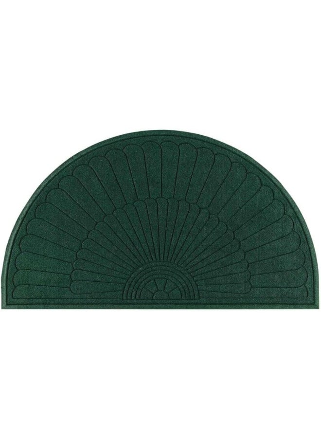 SAQOWARE Alsaqer Door Mat/Bathroom Mat Half Oval Shape with Rubber Back Grip-50x80 cm  - Image 1