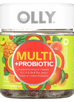 OLLY Multi + Probiotic Tropical Twist 70 Gummies 