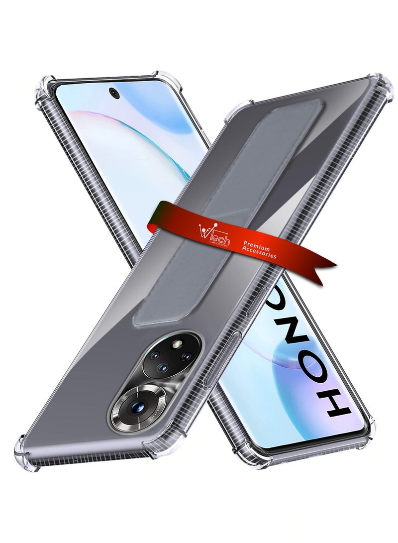 Wtech TPU Hand Grip Air Pillow Case Cover For Honor 50 5G 2021 Clear/Grey - Image 1